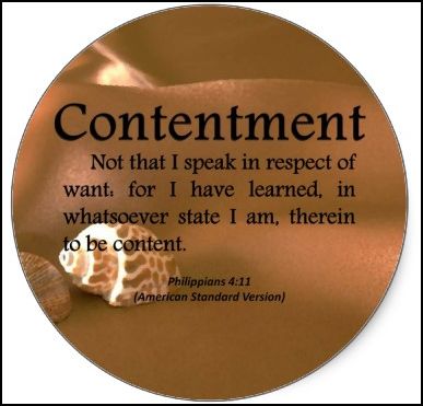  - contentment